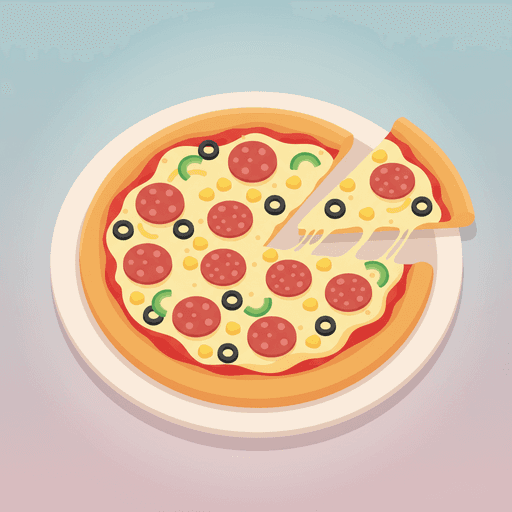 Illustration for ピザ