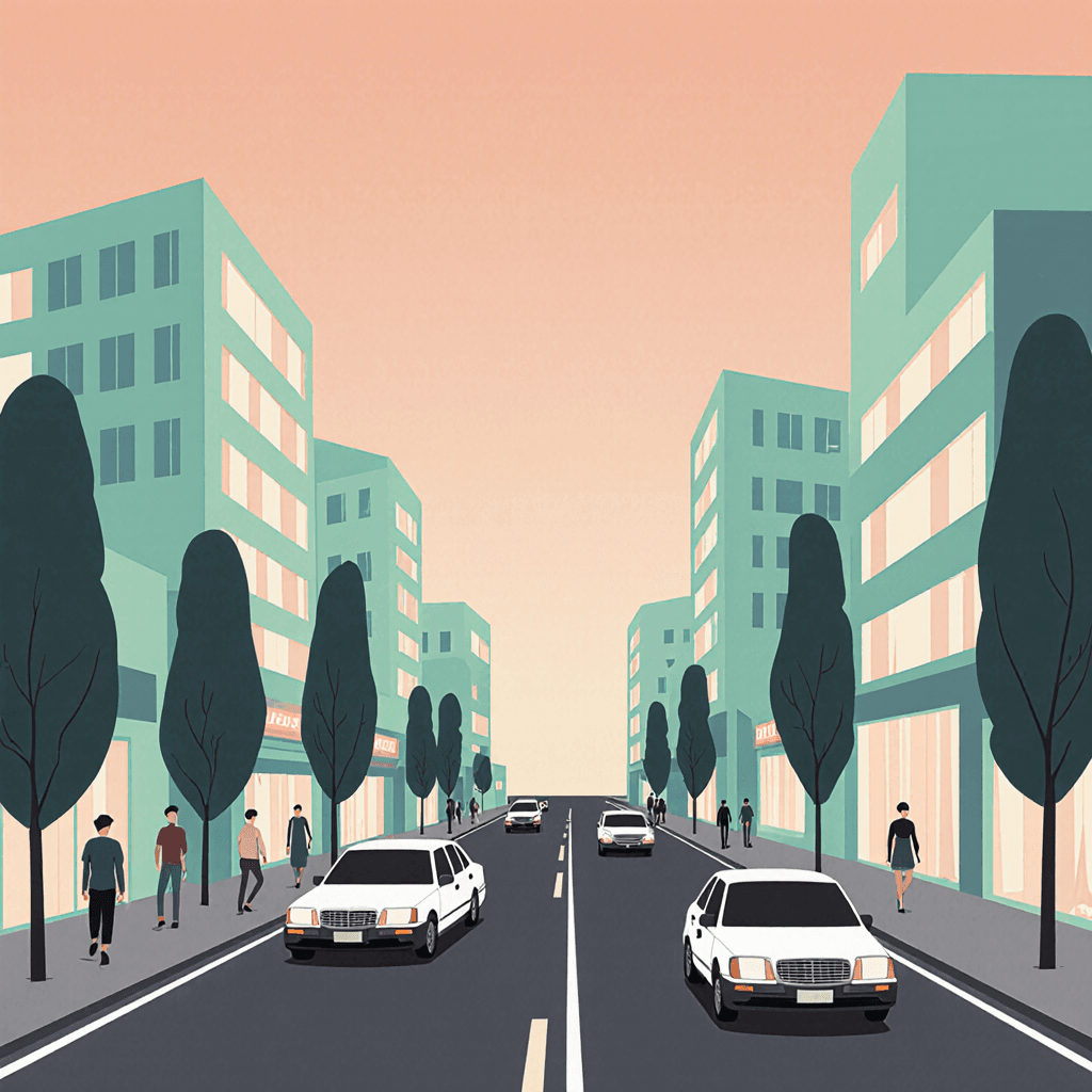 Illustration for 町中